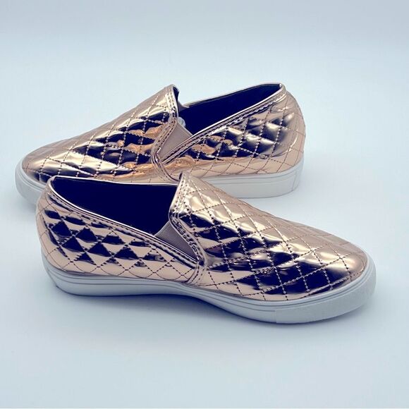 Rose Gold Slip On Sneakers Size 39 Brand Unknown Excellent Condition - Picture 5 of 9